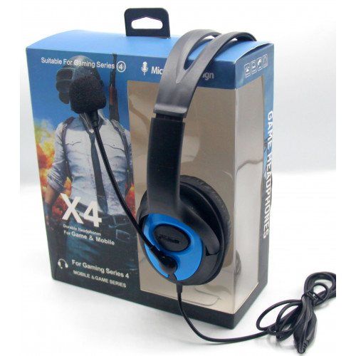 игровые наушники проводные+микрофон X4
