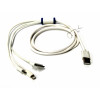 кабель 3в1 с фильтром iphone 4 5 6 Micro