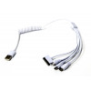 кабель 5в1 спираль  iphone 4 5 6 Micro Mini Nokia