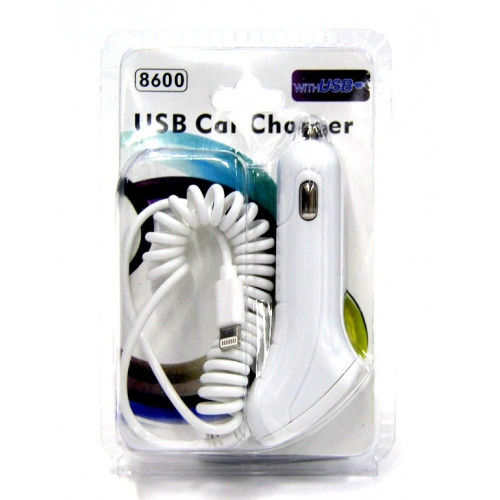 зарядка спираль от прикуривателя для Iphone 5 6 USB AT-5002