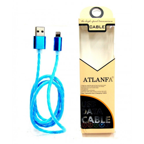 кабель для Iphone 5 6 металлический (двойной силикон) ATLANFA AT-5027