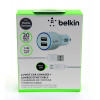 авто зарядка 2 USB кабель Micro Belkin, 2.1A (D5)