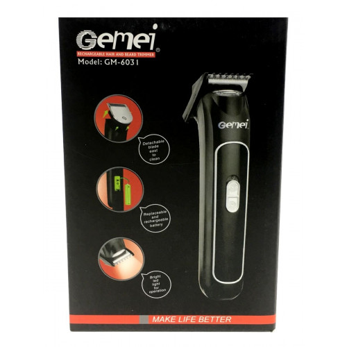 машинка для стрижки волос съемный аккумулятор Gemei GM-6031
