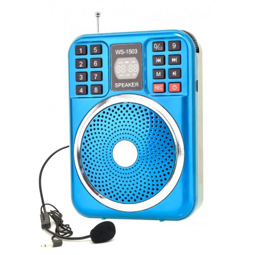 радиоприемник-колонка WSTER USB громкоговоритель с записью аккумулятор WS-1503