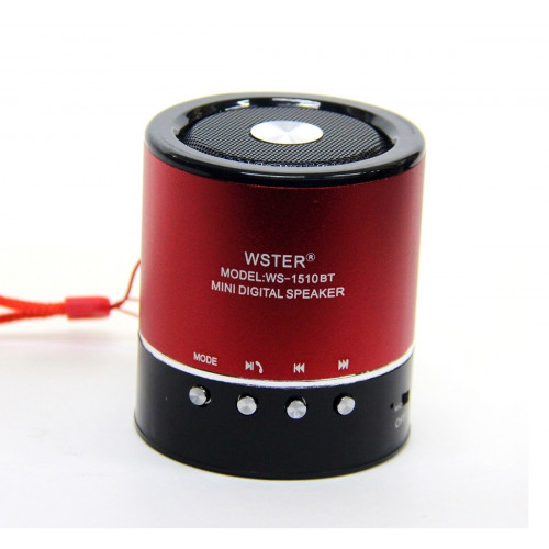 колонка WSTER Bluetooth USB SD мик аккумулятор BL-5 WS-1510BT
